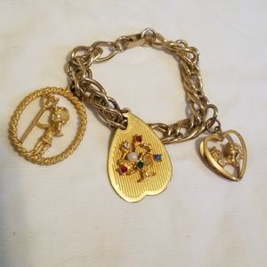 Vintage HOBCO charm bracelet